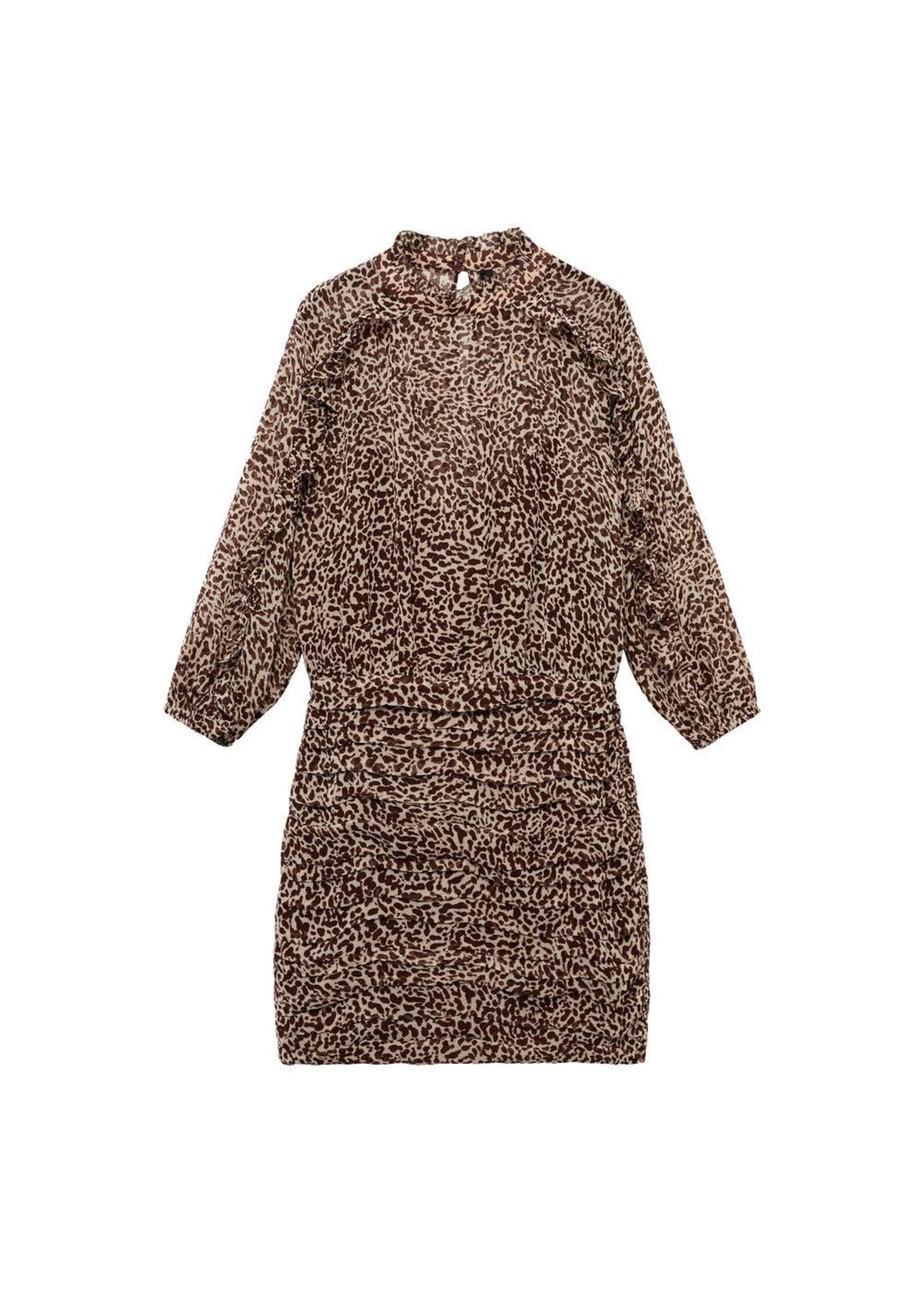 MANGO Šaty 'BOLIVIA' - Hnedá: predná strana