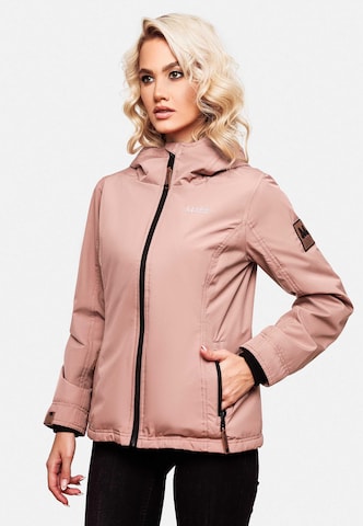 MARIKOO Between-Season Jacket 'Brombeere' in Pink: front