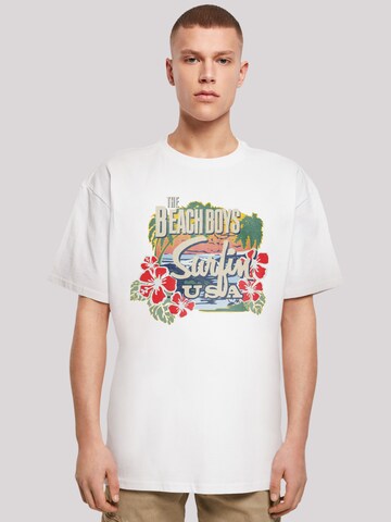T-Shirt 'The Beach Boys Musik Band Tropical' F4NT4STIC en blanc : devant