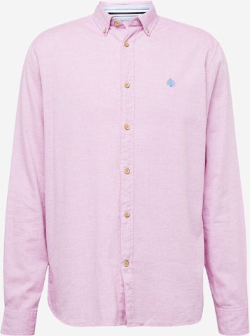Springfield Regular fit Button Up Shirt in Pink: front