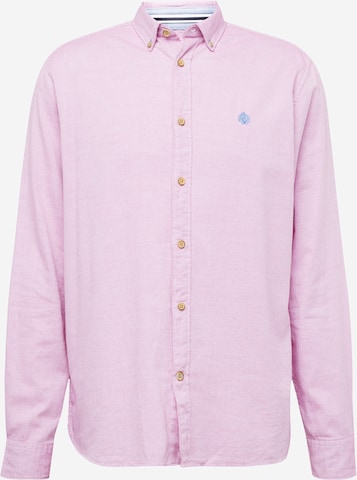 Coupe regular Chemise Springfield en rose : devant