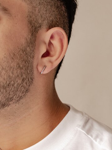 Hey Happiness Oorbel 'Oval Hoop' in Zilver