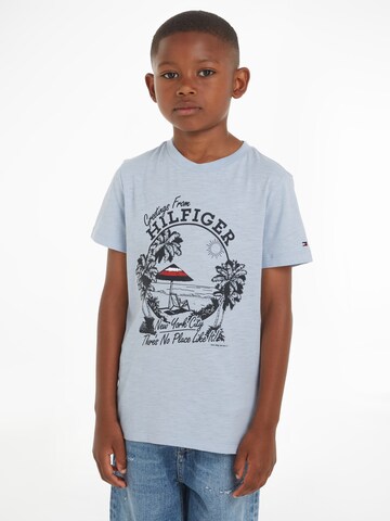 TOMMY HILFIGER T-Shirt 'GREETINGS FROM' in Blau: Vorderseite