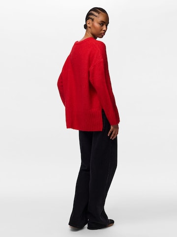 PIECES Sweater 'PCTina' in Red