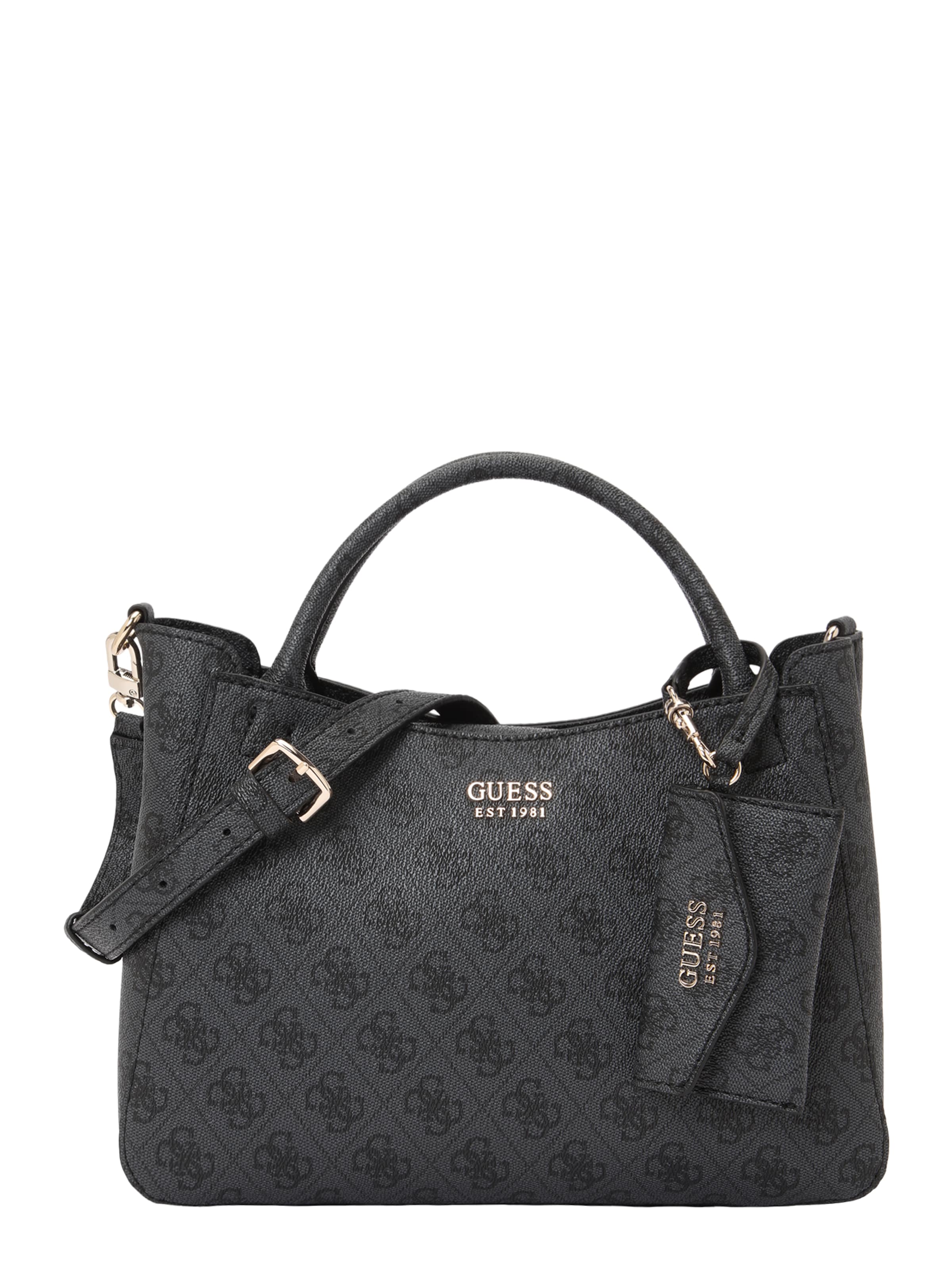 GUESS Μεγάλη τσάντα 'BRENTON SML GIRLFRIEND SATCHEL' σε μαύρο: μπροστά