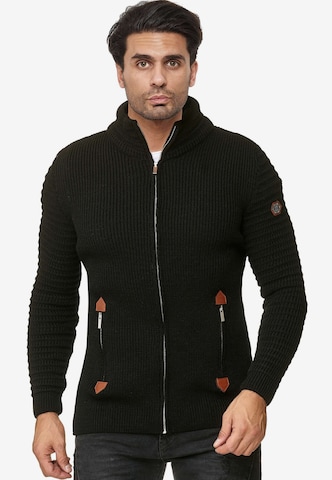 Redbridge Knit Cardigan in Black: front