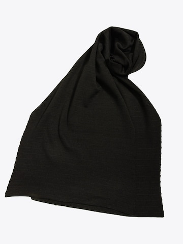 LANARTO slow fashion Schal 'Uni' in Schwarz: Vorderseite