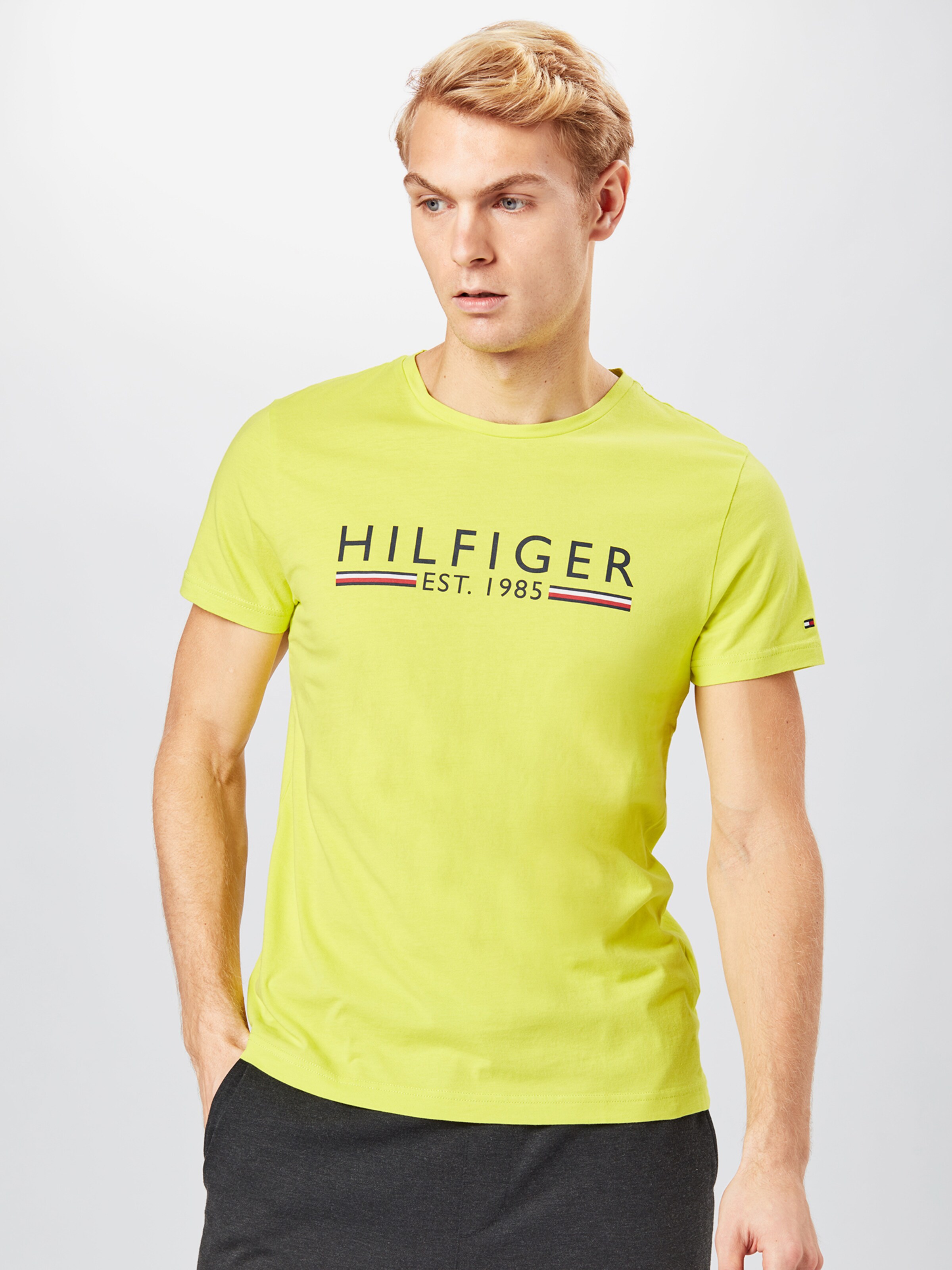 neon yellow tommy hilfiger t shirt