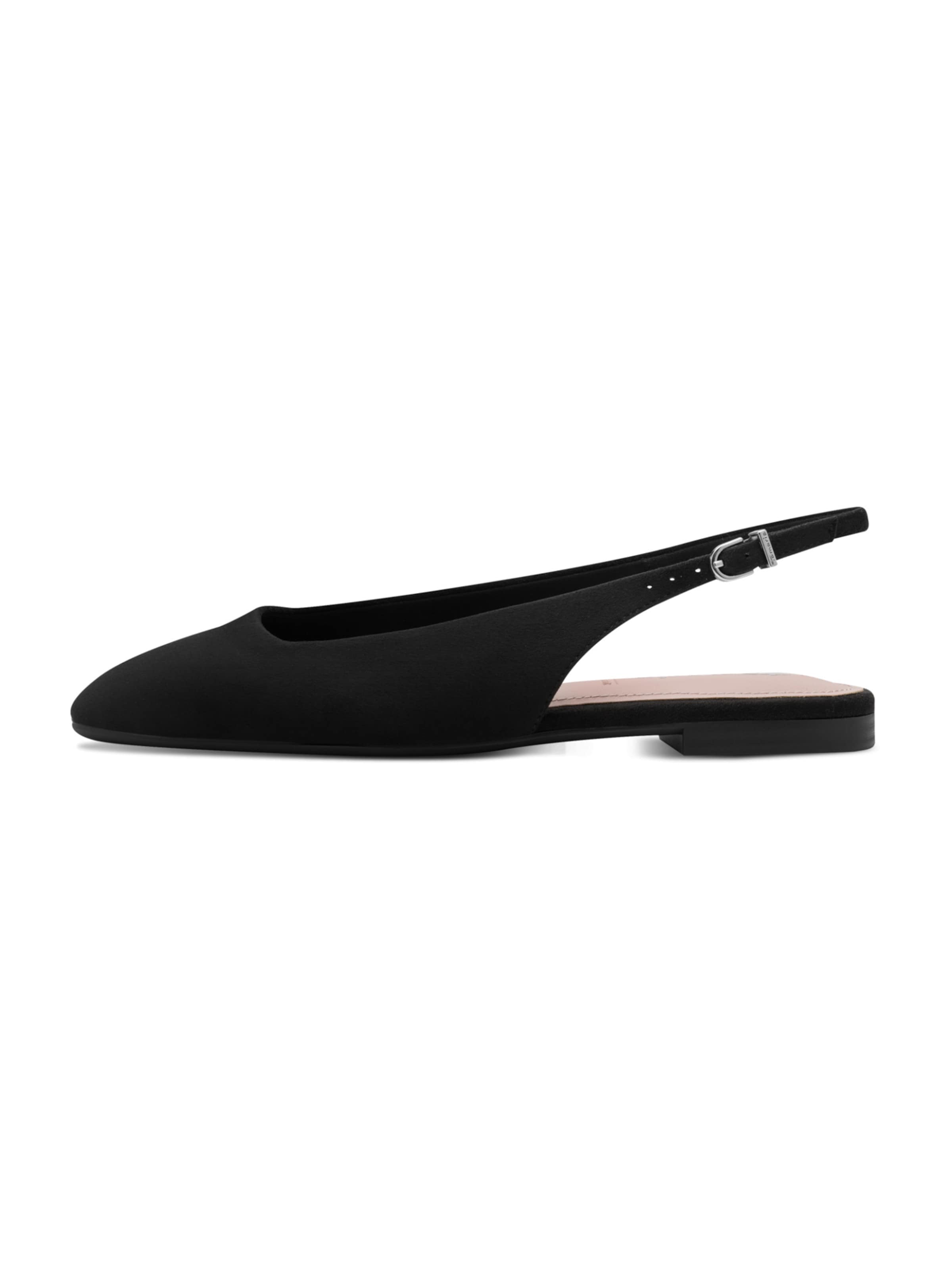 Tamaris Ballet Flats with Strap in Black