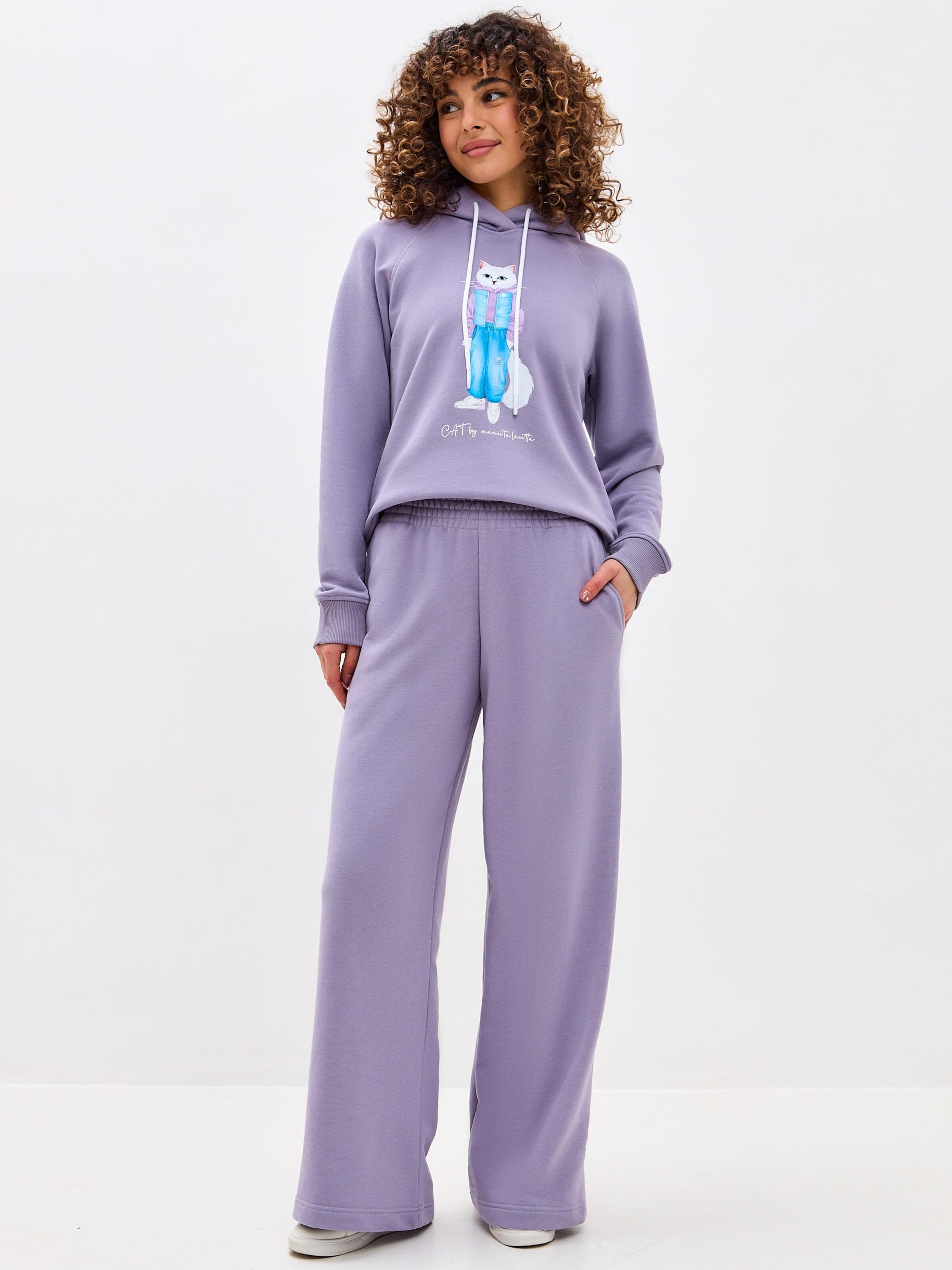 Regular Pantalon 'Palazzo Trousers' Cat e Lolette en violet