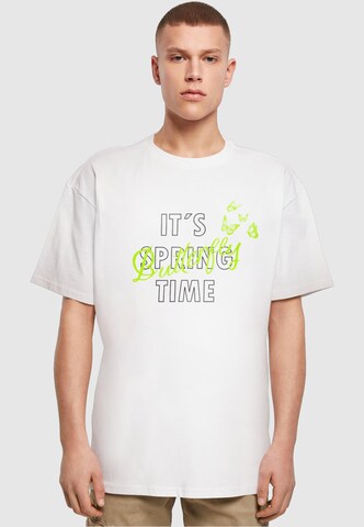 Merchcode Shirt 'Its Spring Time' in Wit: voorkant