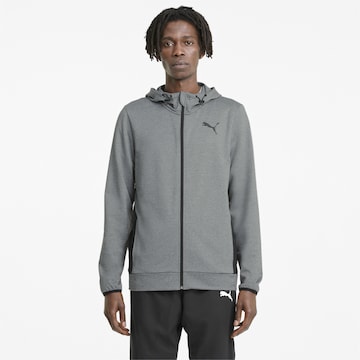 PUMA Sports sweat jacket in Grey: front