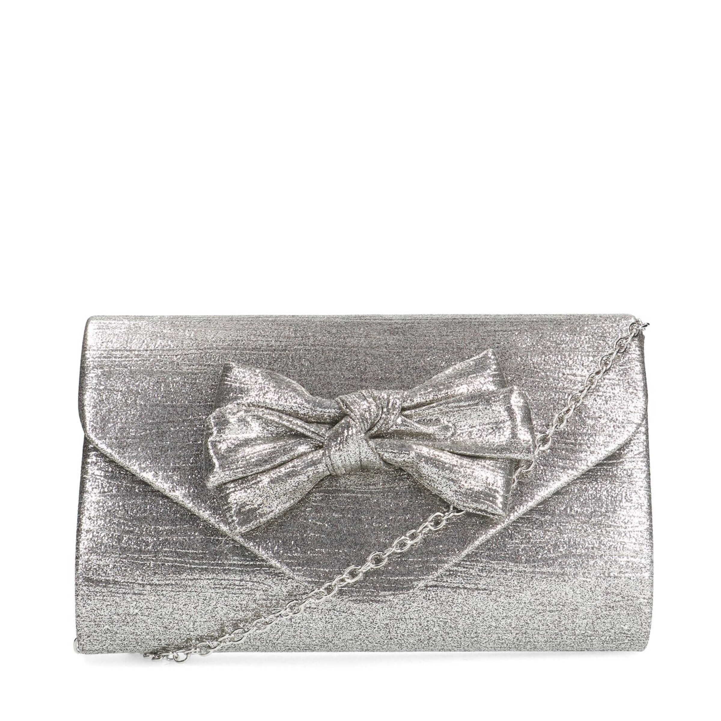 MANFIELD Clutch in Silber: Vorderseite