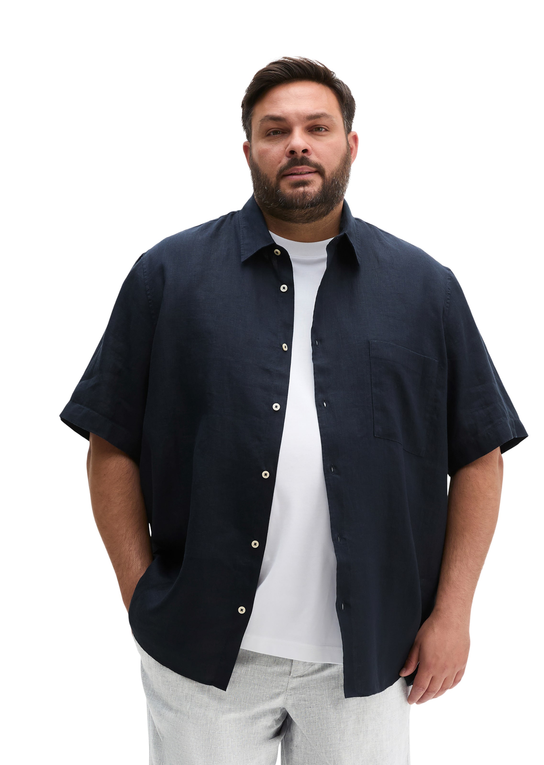 Marc O'Polo Regular Fit Hemd in Blau: Vorderseite