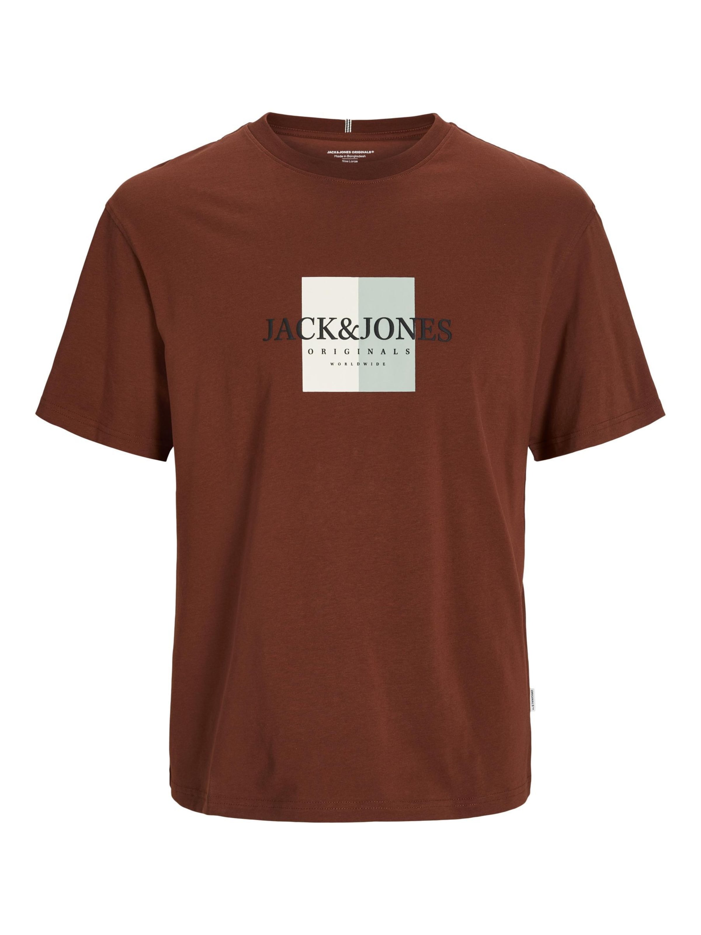 T-Shirt JACK & JONES en marron : devant