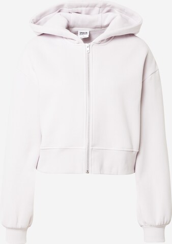 Urban Classics Zip-Up Hoodie in Purple: front