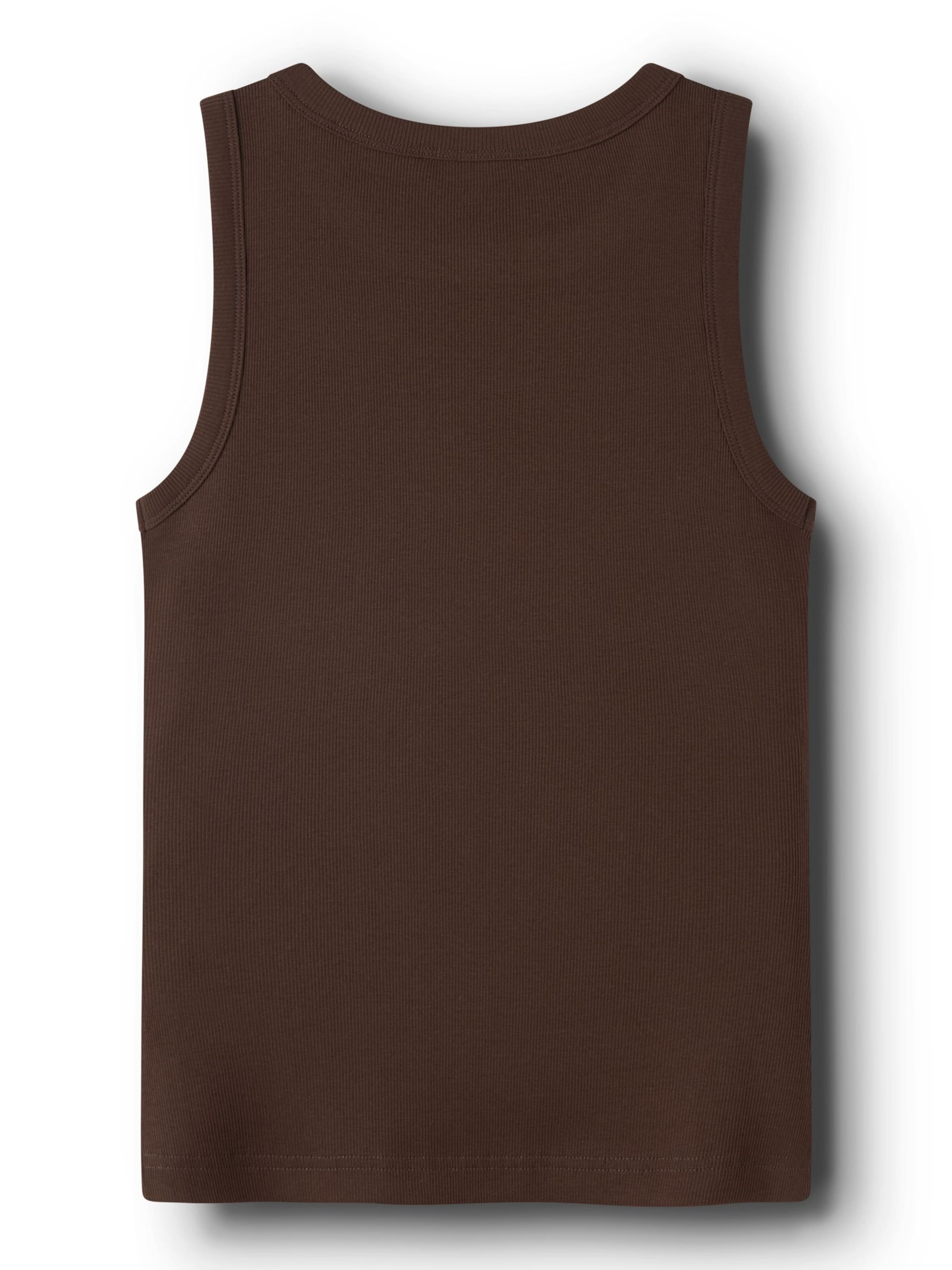TWO SOON Нательная майка в Коричневый