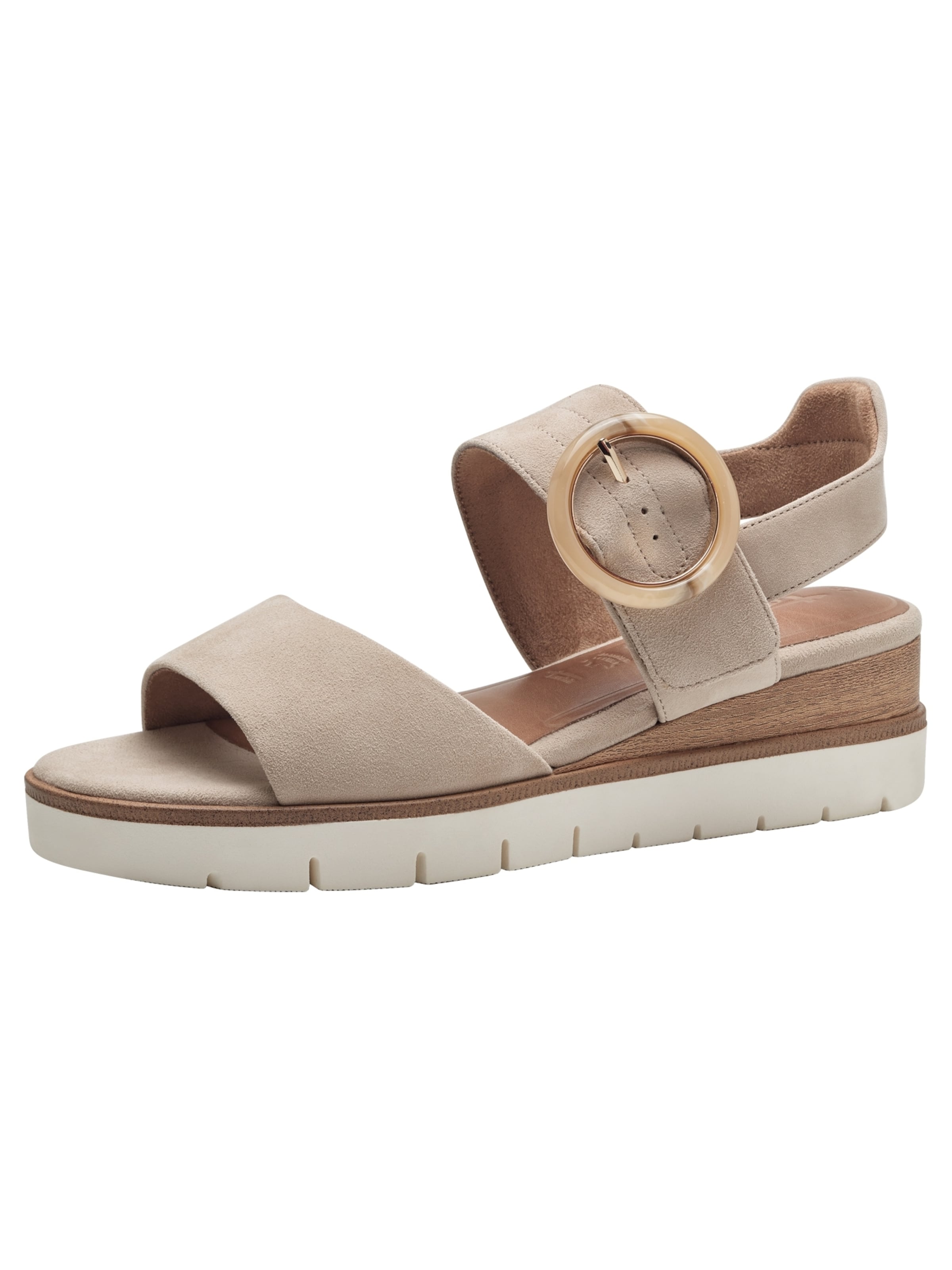 Tamaris Sandaal in Beige: voorkant