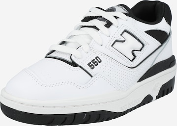 Sneaker bassa '550' di new balance in bianco: frontale