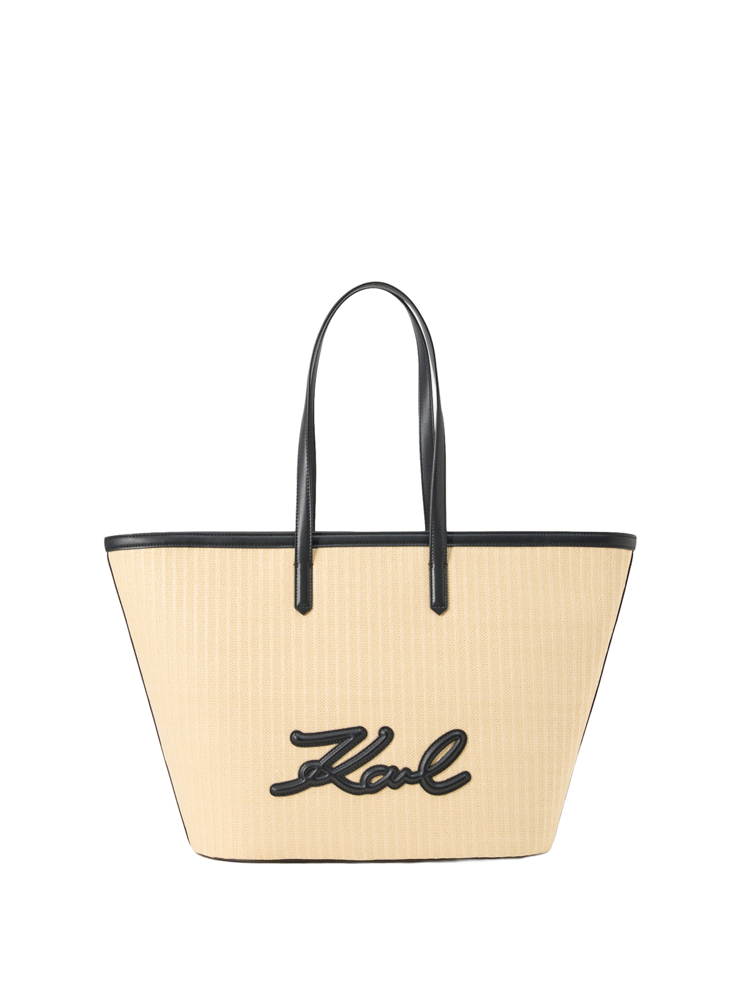 Pirkinių krepšys iš Karl Lagerfeld, spalva – smėlio spalva / juoda, Prekių apžvalga