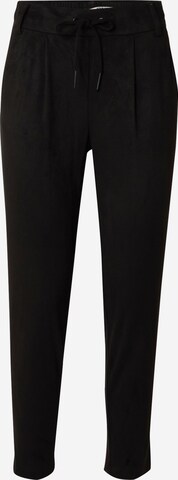 ONLY Slim fit Pleat-Front Pants 'POPTRASH' in Black: front