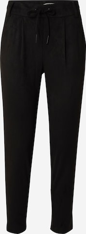 ONLY Slim fit Pleat-Front Pants 'POPTRASH' in Black: front