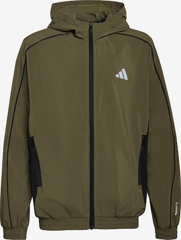 ADIDAS SPORTSWEAR Sportovní bunda 'TECH APP' – zelená: přední strana