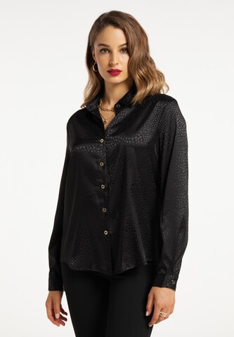 faina Blouse in Zwart: voorkant