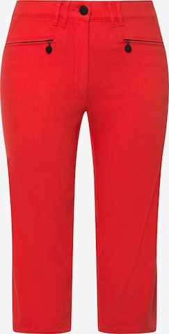 Ulla Popken Slimfit Broek in Rood: voorkant