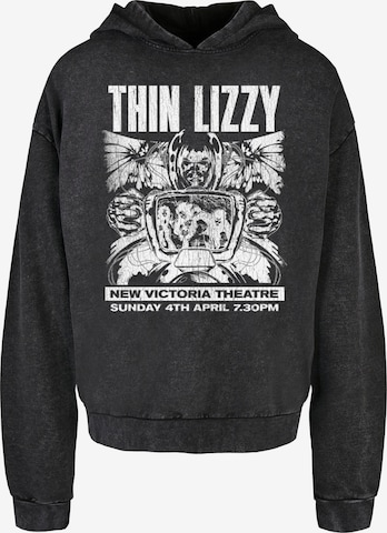 Merchcode Sweatshirt 'Thin Lizzy - New Victoria Theatre' in Zwart: voorkant