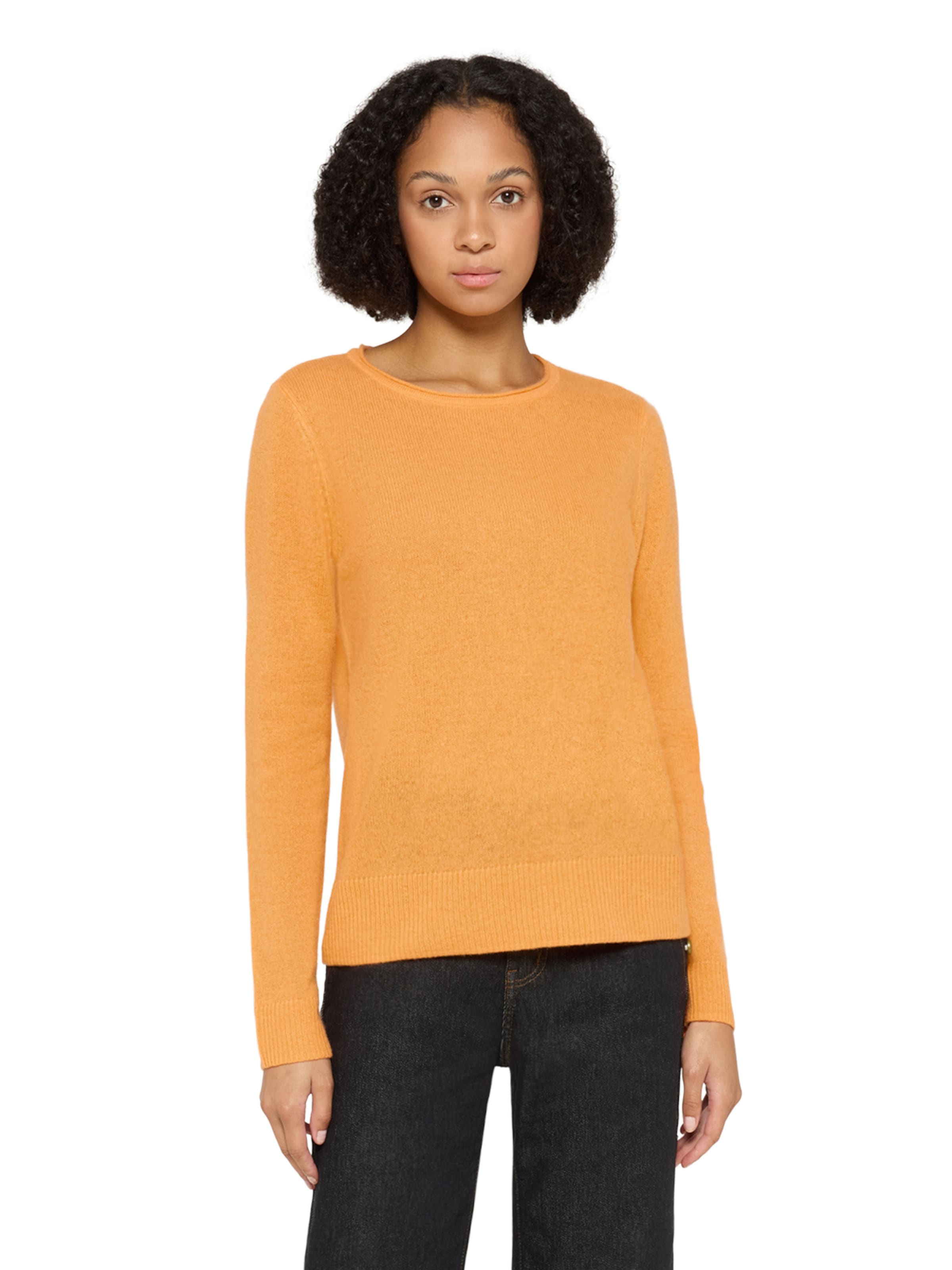 Pull-over Cartoon en orange : devant