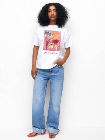 Pull&Bear T-Shirt in Weiß