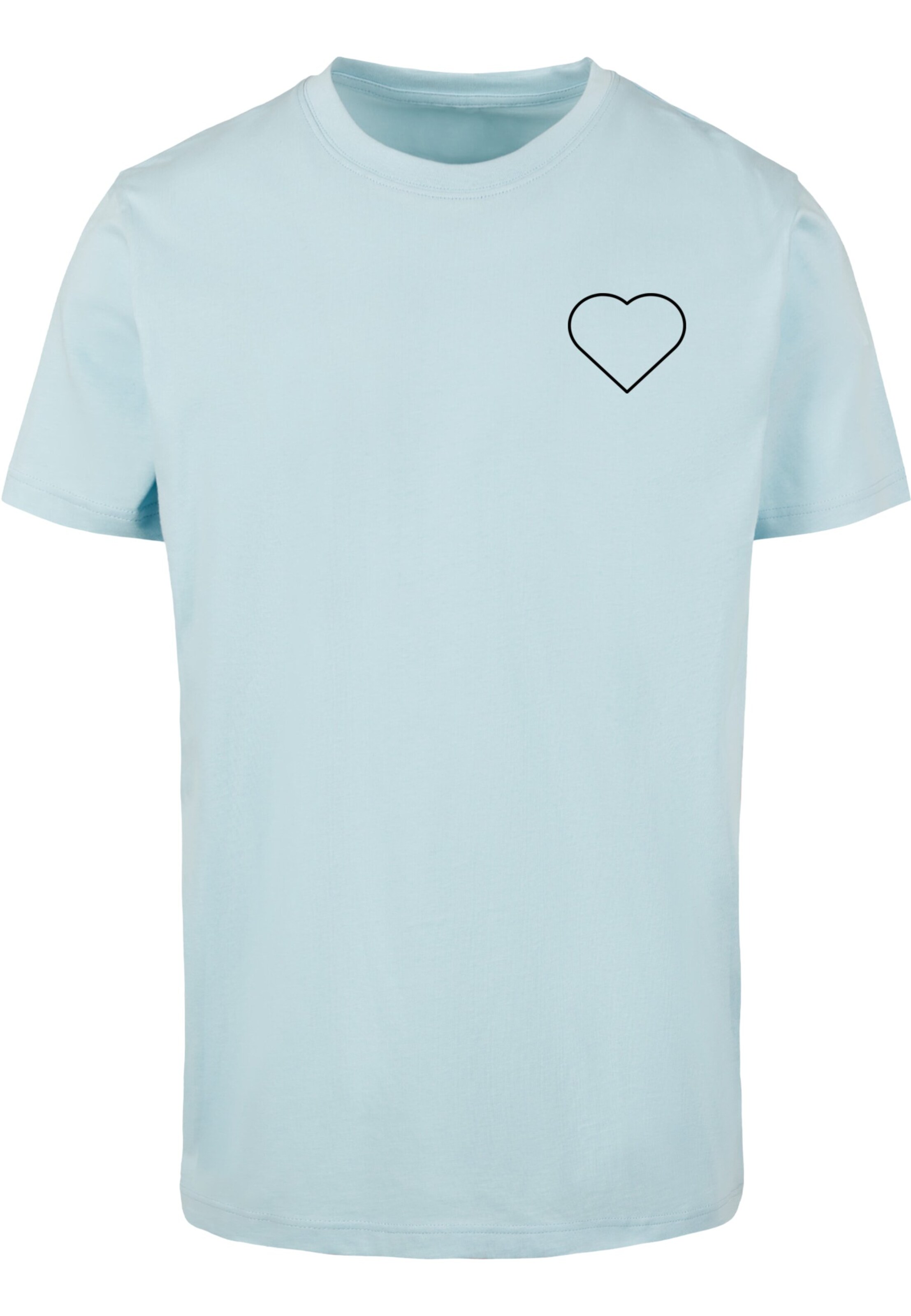 Merchcode Shirt 'Herz' in Blauw: voorkant