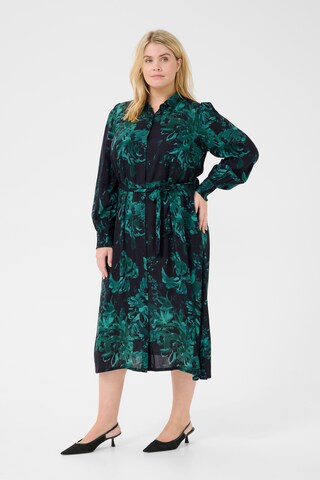 Robe-chemise 'Mona' KAFFE CURVE en noir : devant