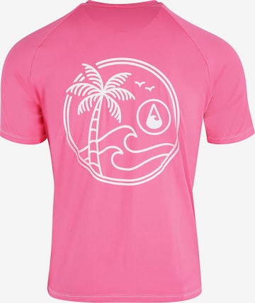 T-shirt fonctionnel ' Rash Guard ' Wave Hawaii en rose