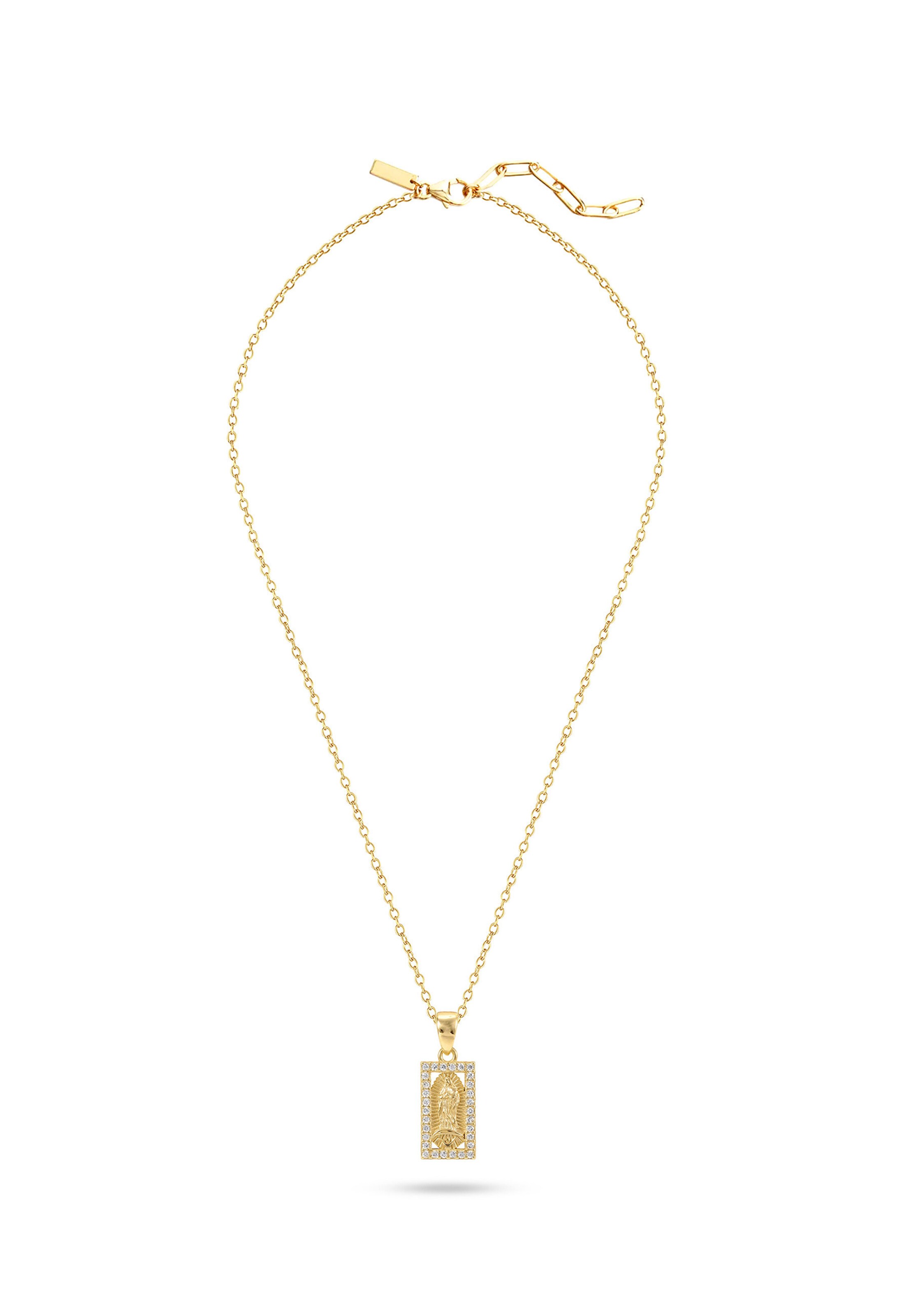 Commen Lines Necklace in Gold: front
