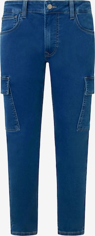 Pepe Jeans Tapered Cargo Jeans in Blue: front