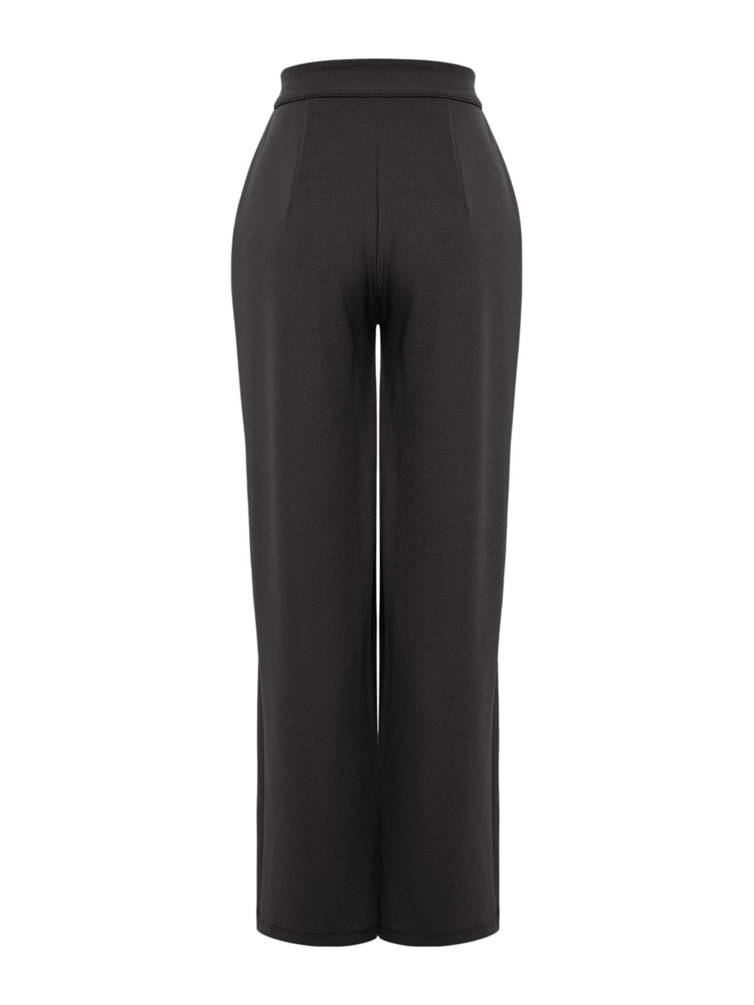 Trendyol Zvonové kalhoty Kalhoty se sklady v pase – šedá