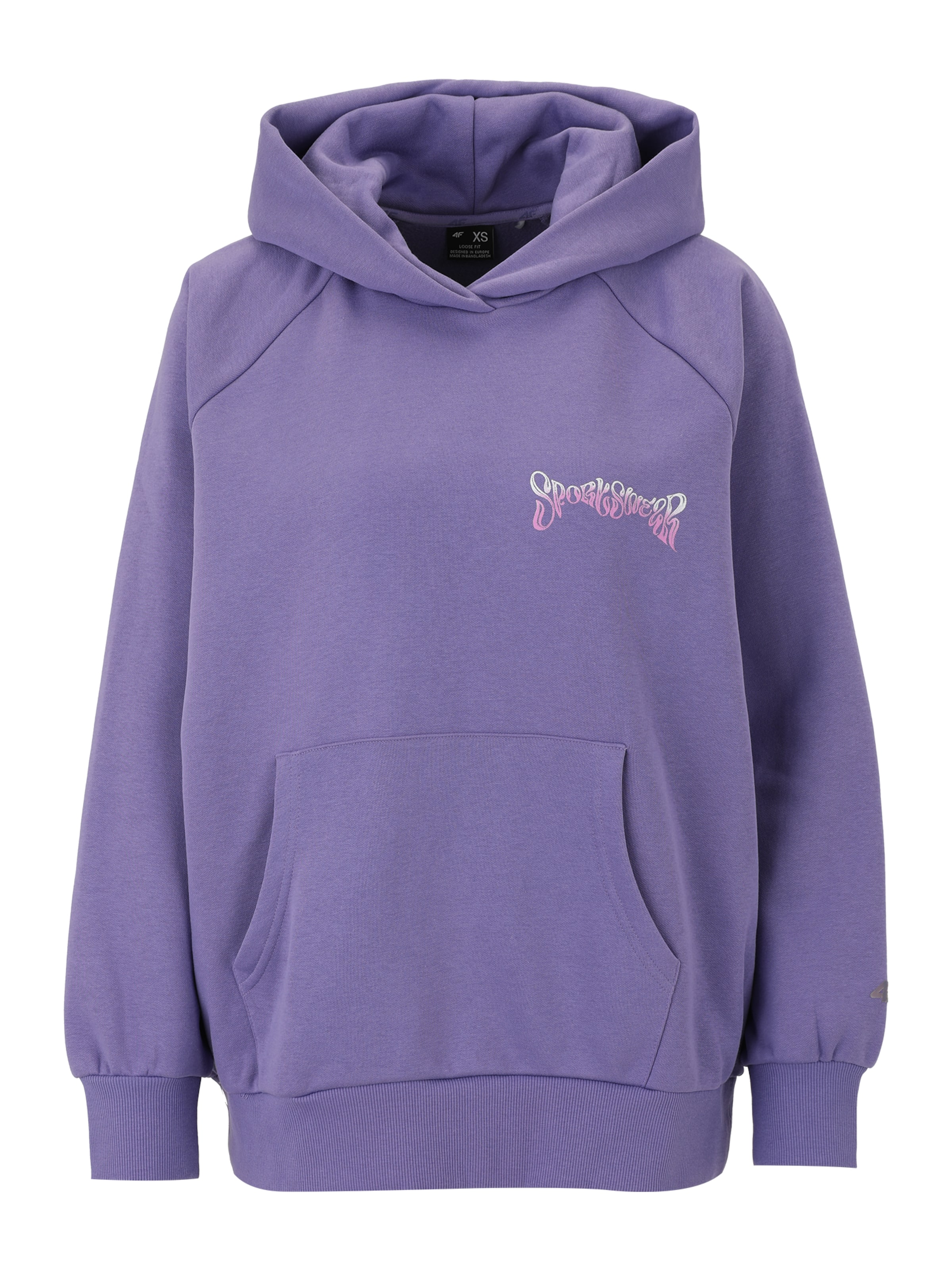 Felpa sportiva di 4F in lilla: frontale