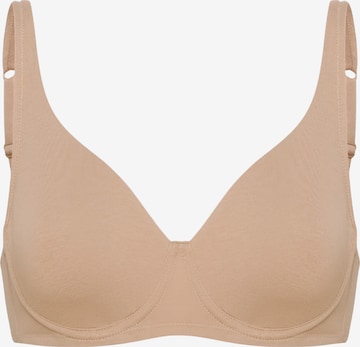 Reggiseno 'Cotton Bügel BH ohne Pads' di cfab (formerly creamy fabrics) in beige: frontale