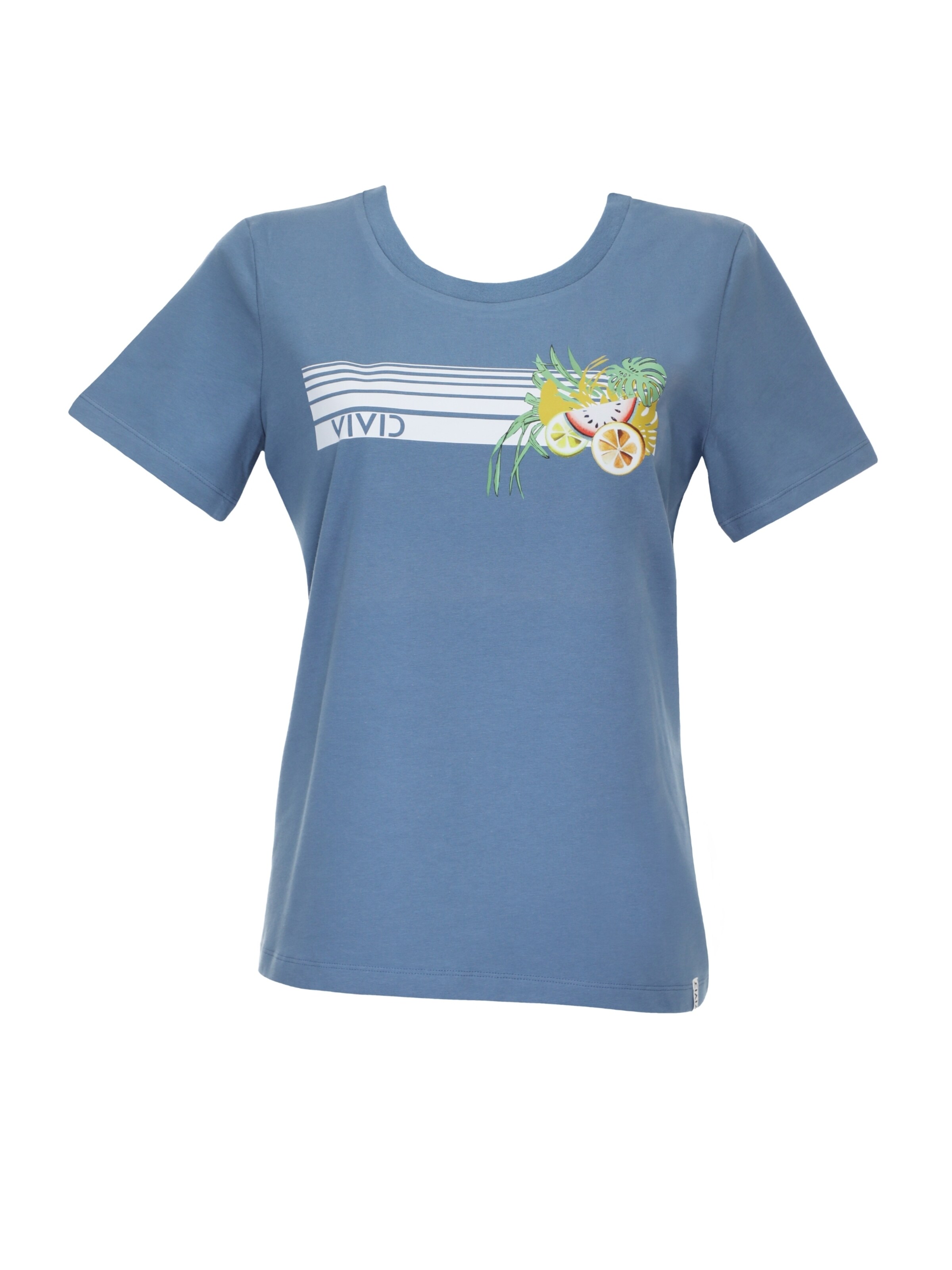 T-shirt VIVID en bleu : devant