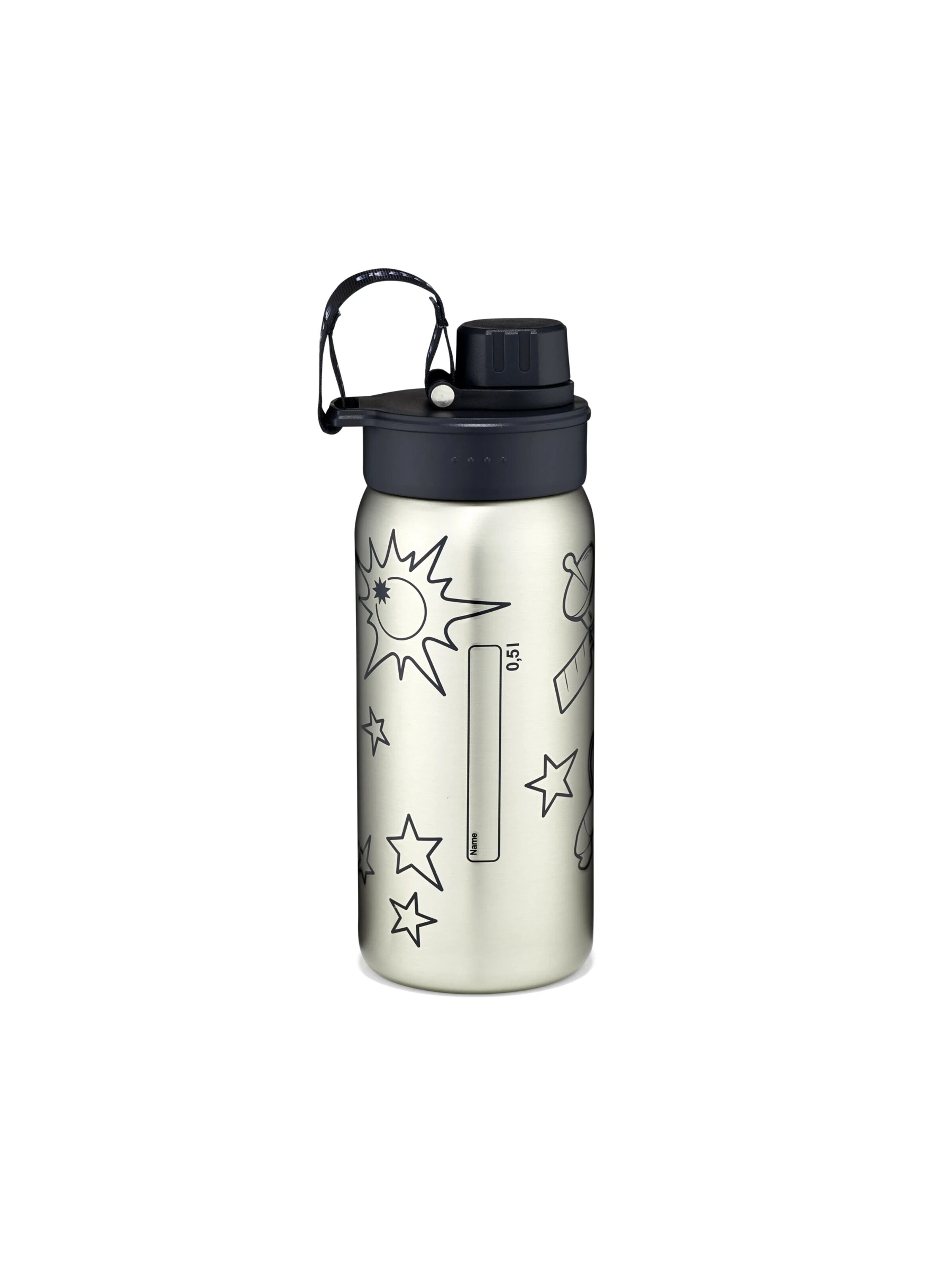 ergobag Trinkflasche 'Trinkflasche Edelstahl Trinkflasche'‌‌‌‌‌‌‌ in Schwarz