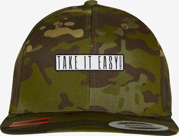 Casquette 'Take It Easy' F4NT4STIC en vert : devant