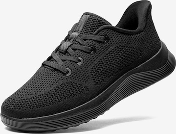Bruno Marc Sportieve veterschoen in Zwart: voorkant
