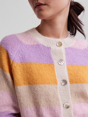 PIECES Knit Cardigan 'Gymma' in Purple