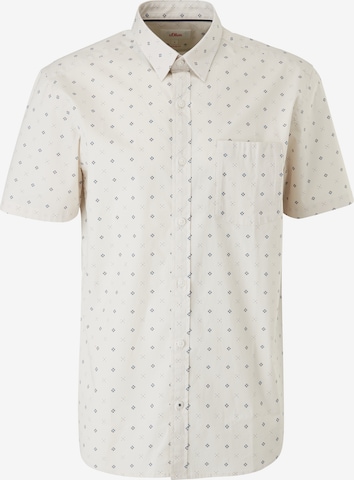 s.Oliver Regular Button Up Shirt in White: front