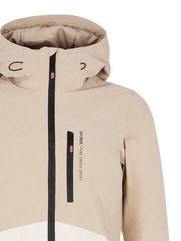 PROTEST Athletic Jacket 'PRTDISK' in Beige