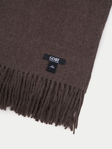 GOBI Cashmere Halsduk 'Unisex Cashmere Fringed Scarf' i brun