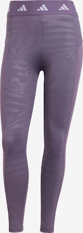 ADIDAS PERFORMANCE Workout Pants in Purple: front