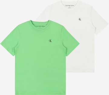 Calvin Klein Jeans Normální Tričko – zelená: přední strana